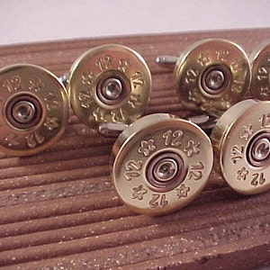 PRICE REDUCED 5 Pair Shotgun Cufflinks / 12 Gauge Shotgun Cuff Links / Wedding Cufflinks / Groomsmen Gift / Gift For Dad / Gift Set