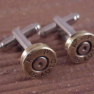 PRICE REDUCED Bullet Cufflinks / 45 Auto Cuff Links / Wedding Cufflinks / Groomsmen Gift / Gifts For Men / Bullet Cuff Links