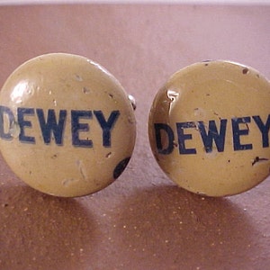 Thomas Dewey Vintage Political Campaign Button Cuff Links Free Shipping to USA image 1
