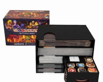 Gloomhaven – Buttons & Bugs Organizer-inzetstuk 3D-geprint