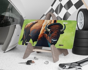 Waschtisch Platte Bison: Rustikales Autozubehör, Geschenk für Tierliebhaber
