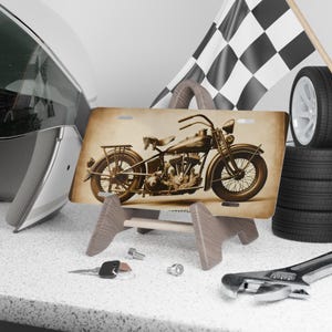 Custom Motorcycle Vanity Plate, Personalized License Plate, Unique Car Decor, Gift for Bikers, Automotive Accessories