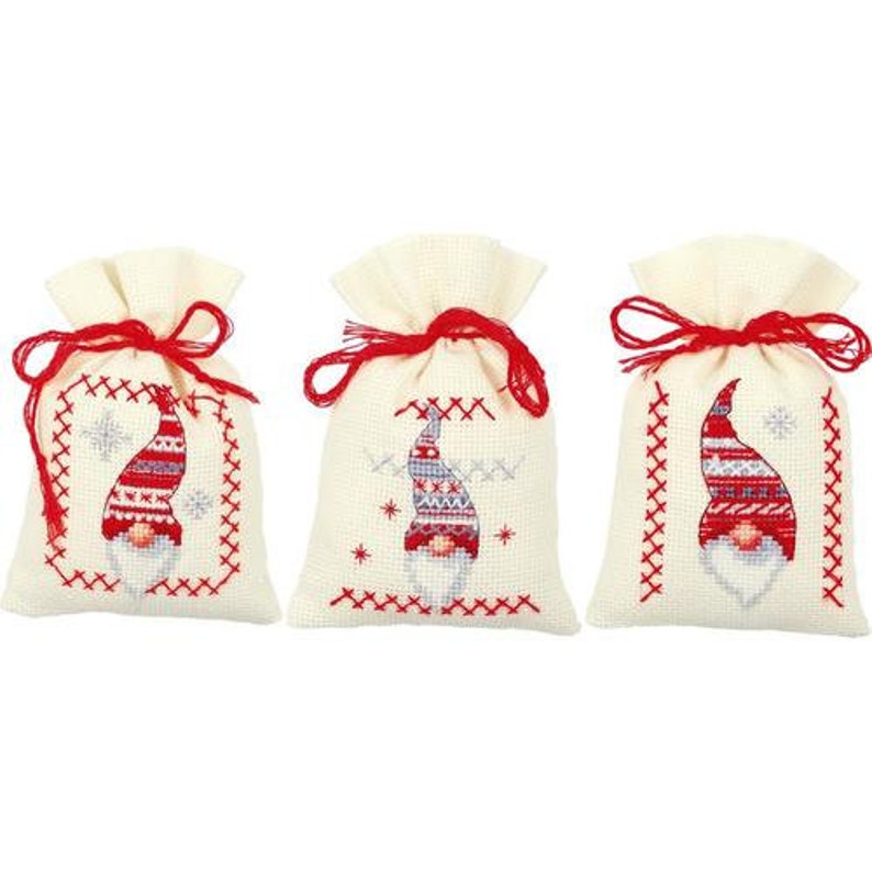 Vervaco Sachet Bags Counted Cross Stitch Kit Christmas Etsy