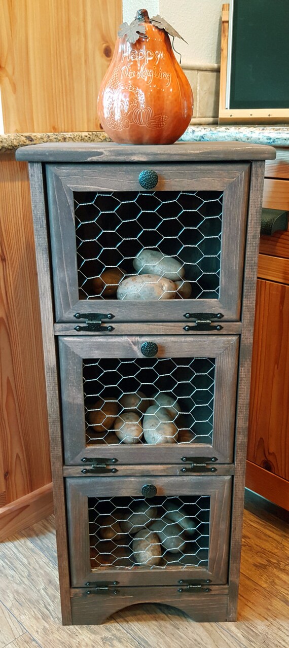 Potato Storage Bin Flat Top Etsy