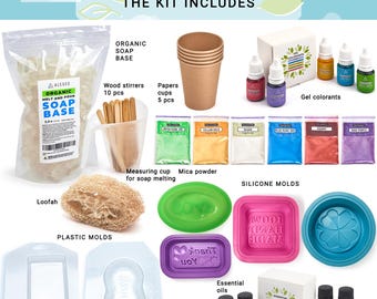 Organic Soap Making Kit for Adults, Natural DIY Soap Crafting Kit, Birthday Gift For Her Friend, Craft Enthusiasts, Easy Do It Yourself
