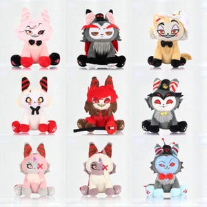 Hazbin Hotel Plush Toys, Anime Lucifer Morning Star Cat Plushies Dolls, Stuffed Animals Kids Toy Gifts, Birthday Decor Halloween Gifts