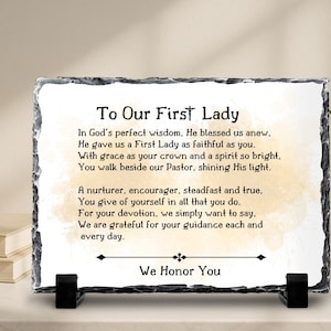 Pastor’s Wife Gift, First Lady Appreciation Stone Plaque with Heartfelt Prayer, Unique Church Leader Birthday or Church Anniversary Keepsake afbeelding 8