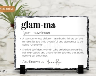 Gepersonaliseerde glamma-definitie stenen plaquette, kerstcadeau