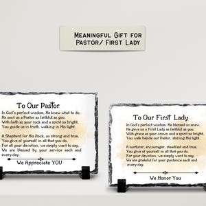 Pastor’s Wife Gift, First Lady Appreciation Stone Plaque with Heartfelt Prayer, Unique Church Leader Birthday or Church Anniversary Keepsake afbeelding 4