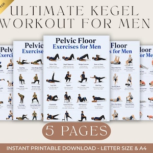 Kegelövningsschema för män, bäckenbottenövningspaket och träningsplan för hemmabruk i PDF-format, utskrivbar guide för fitnessgym för nedladdning