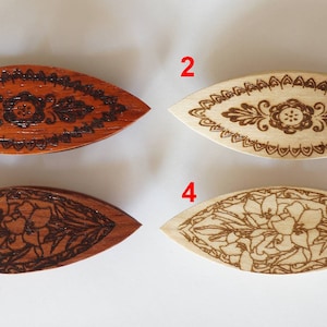Tatting shuttle with Hungarian pattern 3"