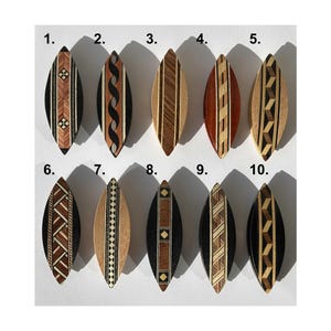 Preciosa lanzadera de frivolité de madera hecha a mano de 7,6 cm de largo.