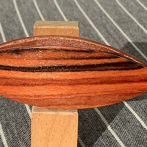 Extraordinary handmade mahogani tatting shuttle 3" and 2.5"