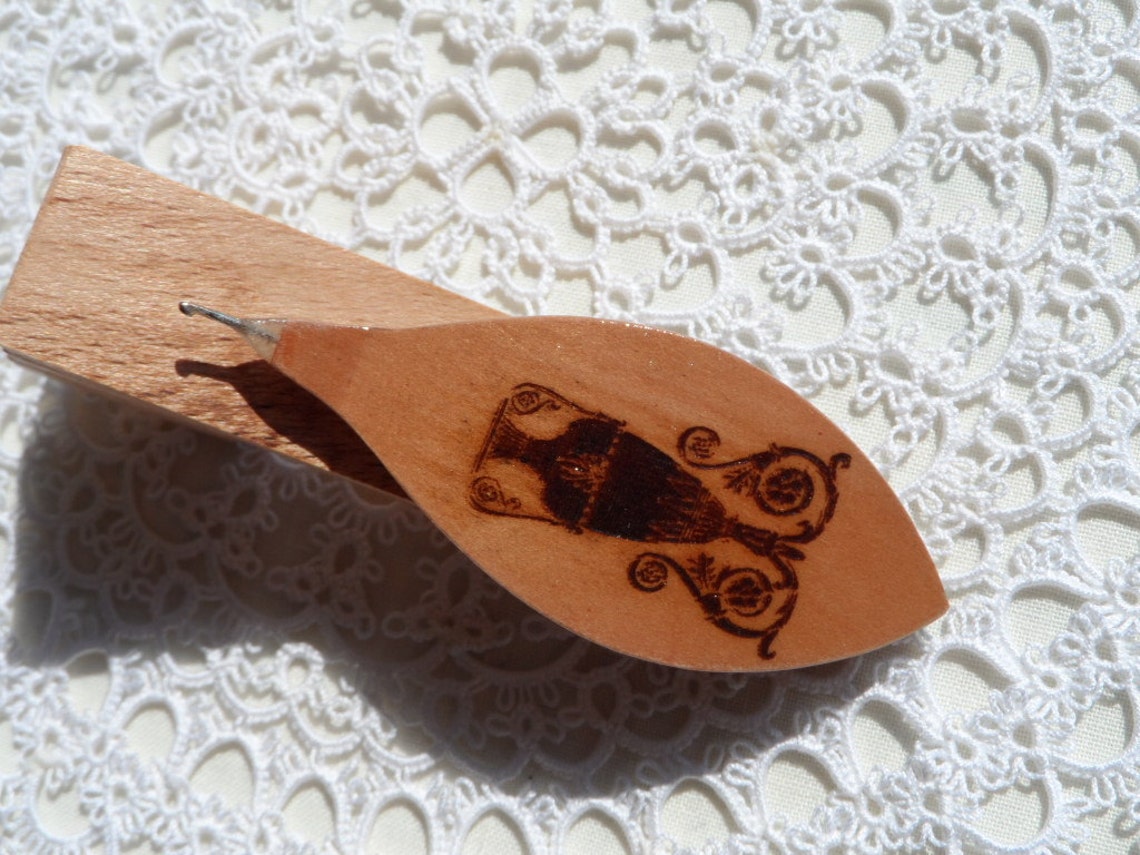 Handmade Wooden Tatting Shuttle With Engraved Amphora With Etsy