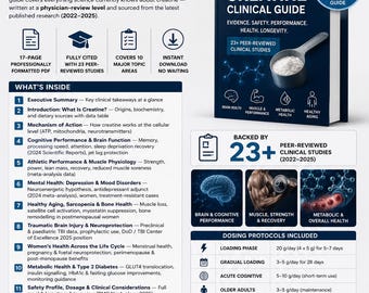 Creatine Complete Guide PDF | Brain Health, Jet Lag, Depression, Aging, Performance | Doctor-Reviewed Research