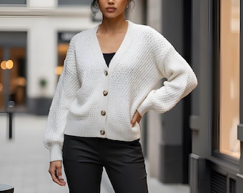 Hand Knit Jacket/Cardigan - Alpaca/Wool