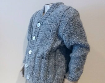 100% Camel Hair Knit Jacket for Toddler Boy - Sizes from 2T  to 5T