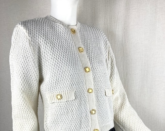 Hand Knit Cropped Jacket/Cardigan - Alpaca/Wool