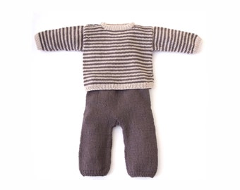 Knit Linen T-Shirt and Pants Set For Toddler Boy