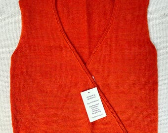 Hand Knit Vest - Wool/Mohair/Cotton Blend