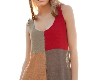 Knit T-shirt / Blouse / Top -  100%  Linen (Flax)