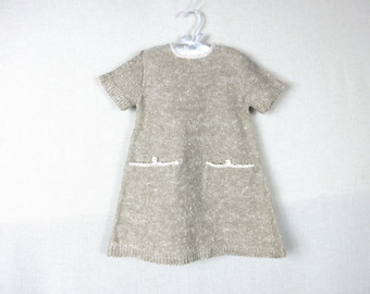 Knit  Silk/Linen(Flax) Dress  for Toddler Girl