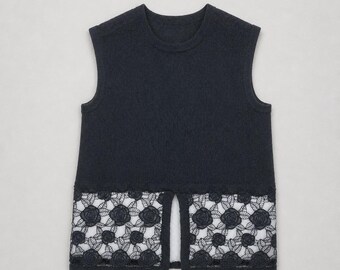 Knit Shirt/ Blouse /Top  -    Linen /Cotton