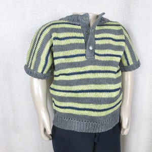 Toddler Crew Neck Knit Pure Linen Shirt