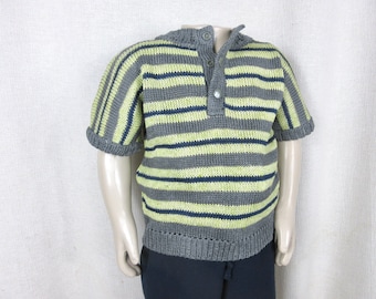 Toddler Crew Neck Knit Pure Linen Shirt