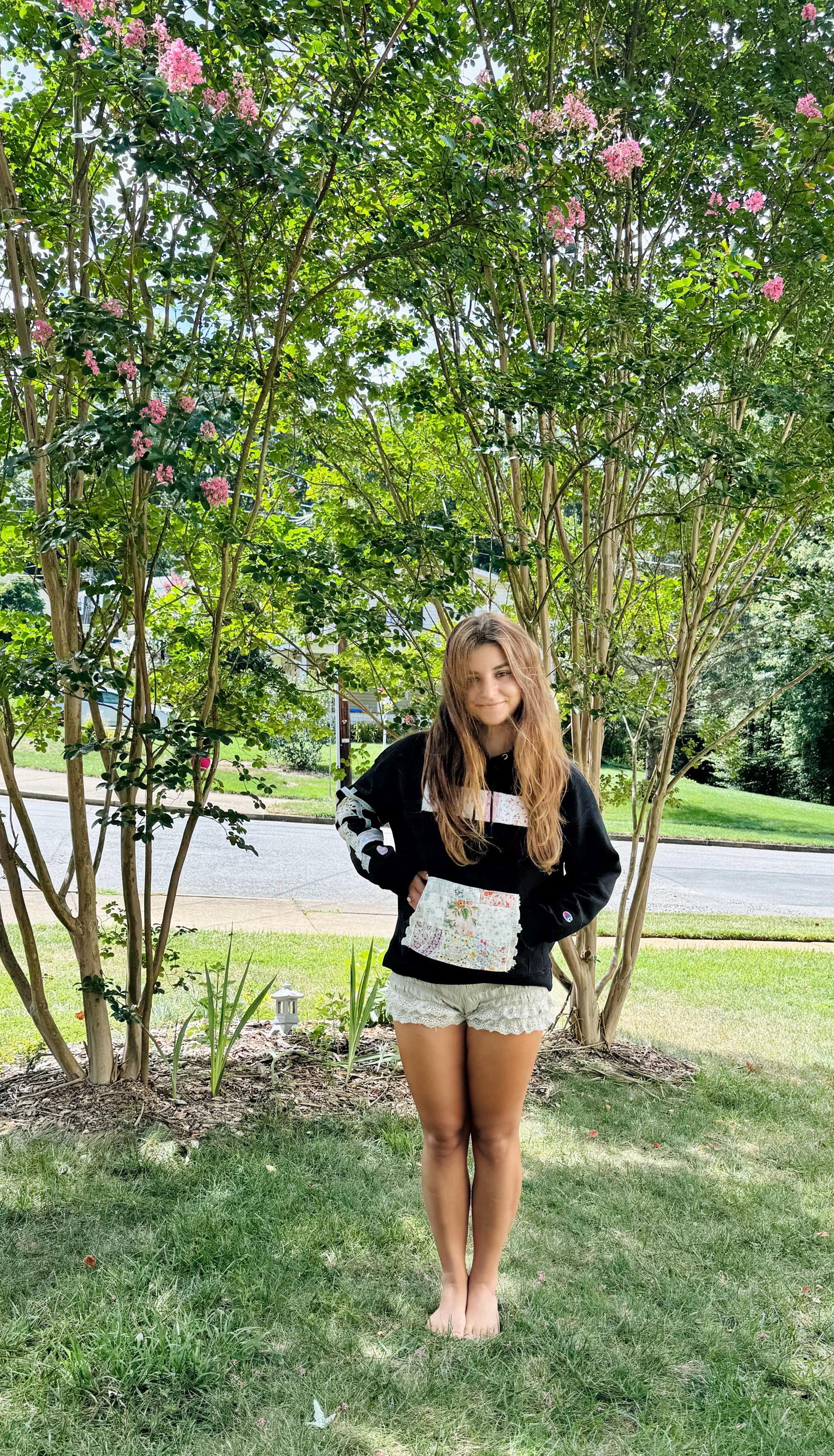 Repurposed Sweatshirt, Patchwork Sweatshirt, Woman's Tops