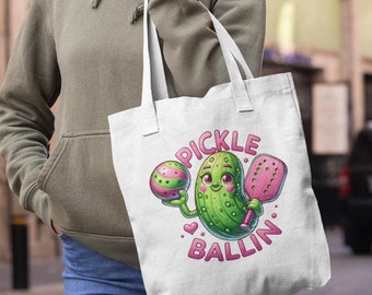 Pickleball Tote Bag, Tote Bag, Pickleball Player Bag, Christmas Gift for Pickleball player, Husband gift, Bridesmaid gift