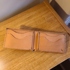 Cartera de cuero plegable para hombre (regalo de cuero hecho a mano para hombres)