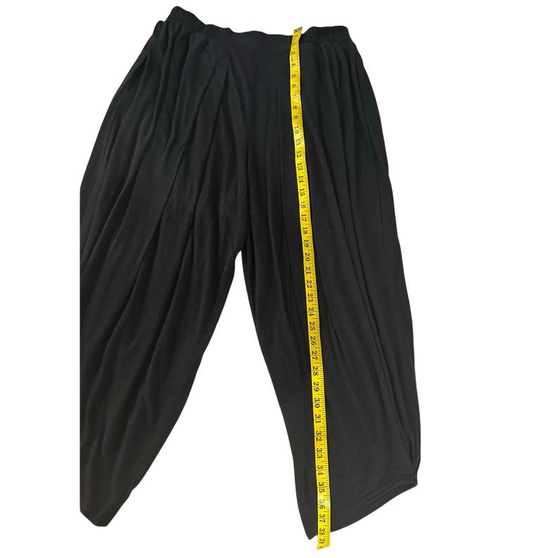 Free People Beach - Black Knit Wide Leg Balloon Vintage Pants - NWOT image 11