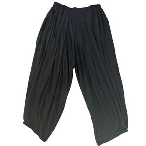 Free People Beach - Black Knit Wide Leg Balloon Vintage Pants - NWOT image 8