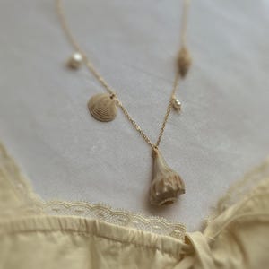 Bare Charm Necklace, Shell Jewelry, Charm Jewelry, Summer Pieces