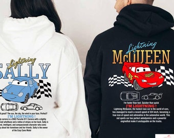 Cars Matching Shirt, L. Mcqueen and Sally Couple T-shirts, Disney Couple Shirt, Cars Tee, Kachow L. Mcqueen, Im Lightning Sally Cars Shirts