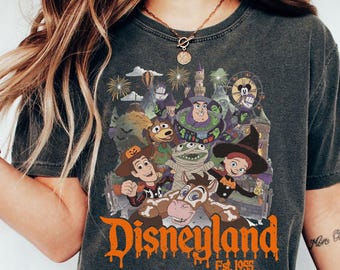 Vintage Disneyland 1955 Halloween California Shirt, Toy Story Halloween Tee, Disney Family Trip Hallowween Shirt, Family Vacation,Buzz Woody