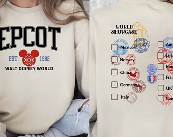 Epcot Getränk rund um die Welt Shirt, Epcot World Tour 2024 Shirt, Disney World Showcase Epcot Trinkteam, Getränk rund um die World Tour Shirt