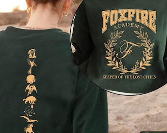 Foxfire Academy Two Sides Sweatshirt, Keeper Of The Lost Cities Symbols Shirt, Lost Cities Keeper Shirt, Kotlc Shirt, Bookish, NeverseenGift