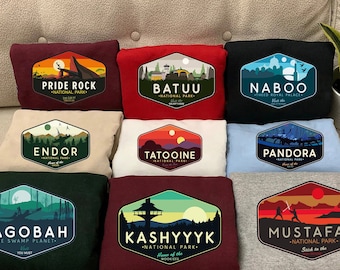 Disney Star Wars Planets Shirts, Disney Galaxys Edge Shirt, Endor Moon Shirt, Naboo Shirt, Dagobah Shirt, Star Wars Family Group 2025 Shirts