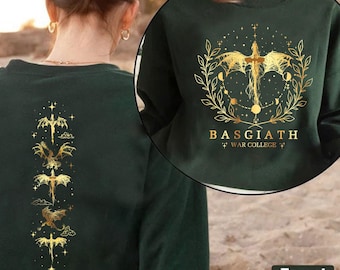 Basgiath War College 2-Sided Sweatshirt, Dragon Rider Shirt, Fourth Wing Sweater, Riders Quadrant, Fantasy Reader, Violet Sorrengail,Bookish
