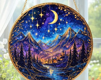 Atrapasol Velaris de ACOTAR, atrapasol de vitral Velaris, atrapasol Night Court City of Star Light, Sarah J Maas, regalo para amantes de los libros