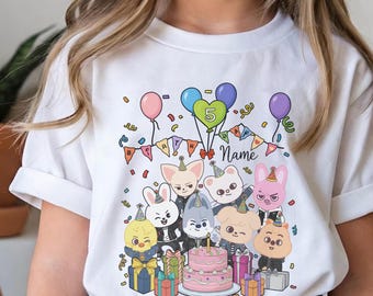 Custom Skzoo Birthday Shirt, Stray Kids Kids Tee, Personalized Kpop Birthday Party, Wolf Chan Leebit Han , Straykids Outfit, SKZOO Concert