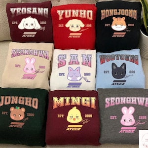 Ateez Members Aniteez Sweatshirt, Ateez Kpop Shirt, Kpop World Tour 2025 Shirt, Ateez The World Ep.Fin Will Album Tee, Hongjoong, Mingi,San
