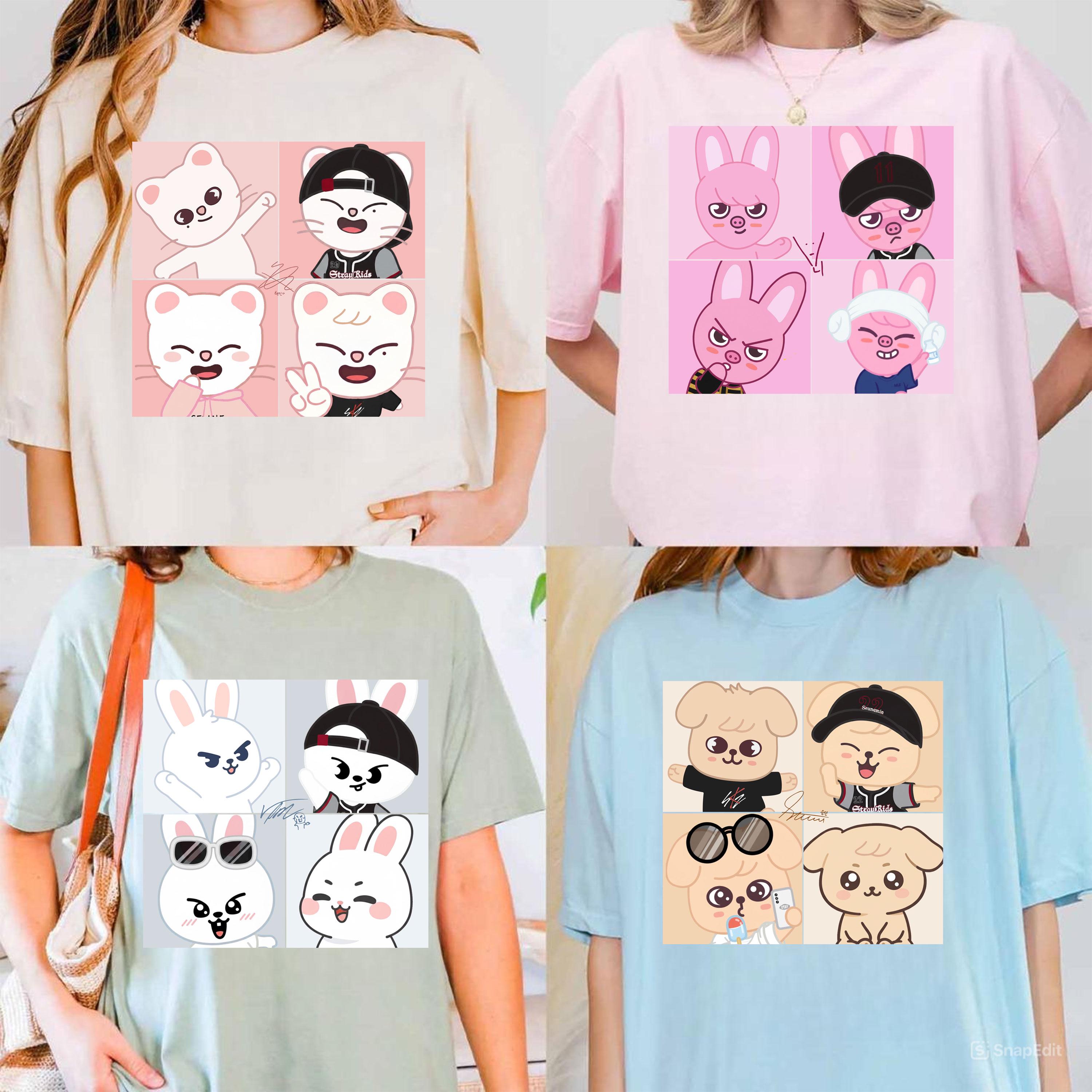 Cute Stray Kids Skzoo Shirt, SKZOO Worldtour,wolf Chan Leebit