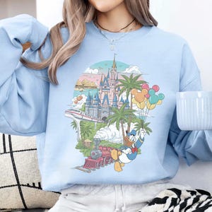 Vintage Disney Family Vacation Shirt, Retro Mickey Minnie Donald Daisy Goofy Pluto Tee, Disney Trip Shirt, Disneyland World Comfort Colors 画像 5