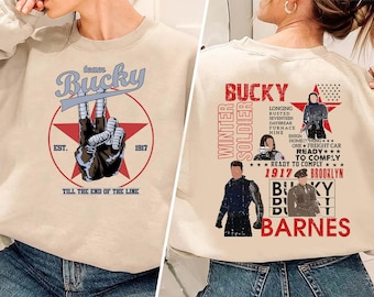 Bucky Barnes Two- Sides Sweatshirt, Barnes 1917 Sweatshirt, Bucky Barnes Winter Soldier, Avengers Sweatshirt, Superhero Shirt, Gift for Her