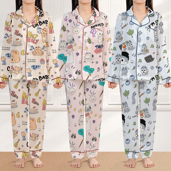 Skzcode Pajamas Stray Kids Pajamas - Etsy