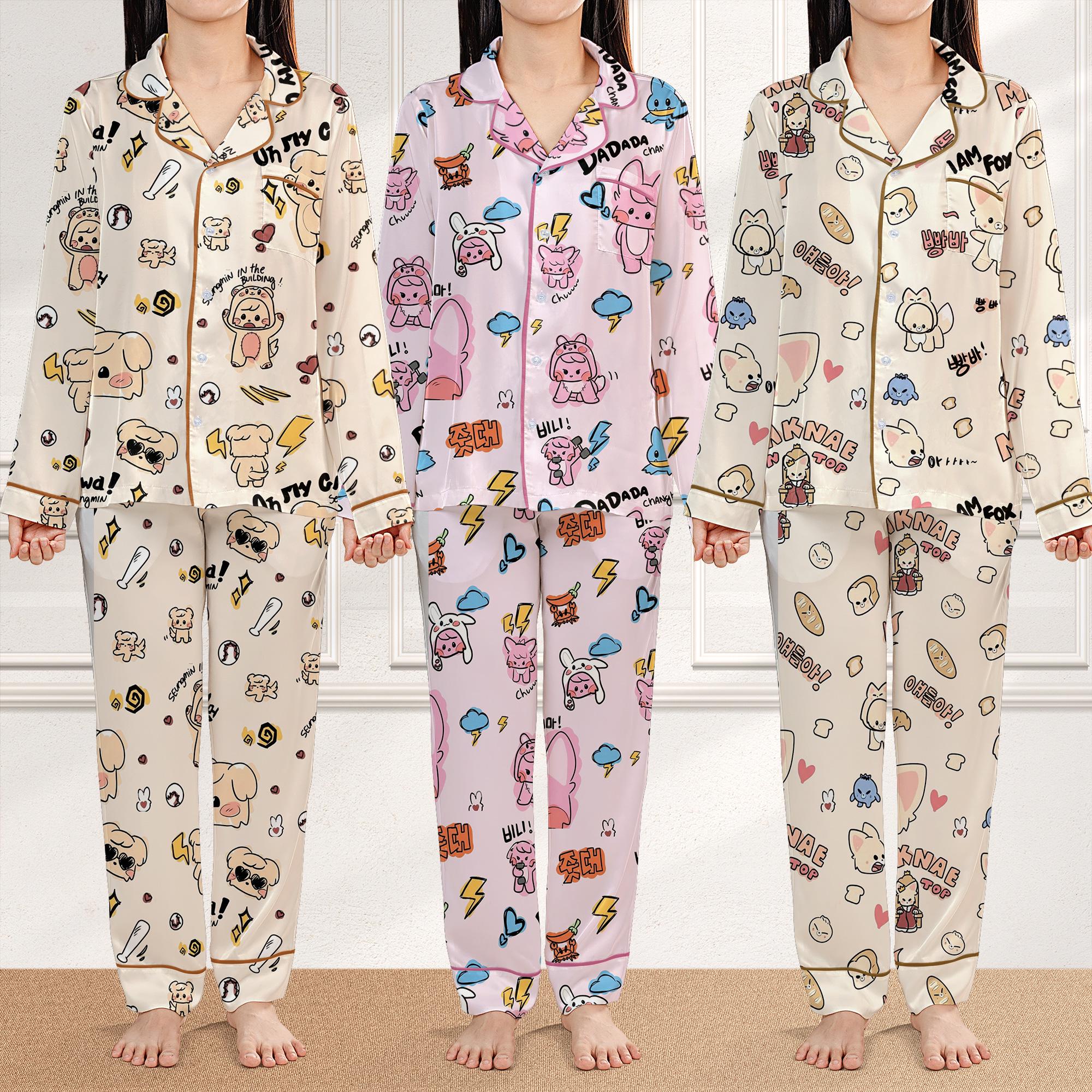 Skzcode Pajamas Custom Stray Kids Pajamas Set, Skzoo Sleepwear, Kpop Pjs, Bang Chan ...
