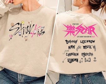Chemises Stray Kids Kpop, produits dérivés Stray Kids, chemises SKZ, chemise à logo Stray Kids, sweat-shirt Stay Fandom, produits dérivés Stray Kids, cadeau Kpop Stray Kids